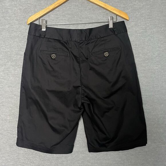 Peter Millar Bermuda Shorts Womens 12 Black Golf Preppy Old Money 11" Inseam EUC - Picture 3 of 10